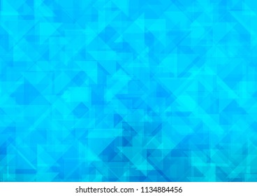 Light BLUE vector hexagon mosaic triangle mosaic. A completely new color illustration in a vague style. The textured pattern can be used for background.
