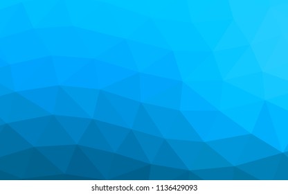 Light BLUE vector hexagon mosaic triangle mosaic. Glitter abstract illustration with an elegant design. The template can be used as a background for cell phones.