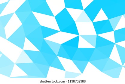 Light BLUE vector hexagon mosaic triangle mosaic. Colorful abstract illustration with gradient. A new texture for your design.