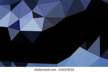 Light BLUE vector hexagon mosaic texture. Creative geometric illustration in Origami style with gradient. The completely new template can be used for your brand book.