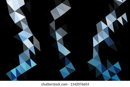 Light BLUE vector hexagon mosaic cover. Shining illustration, which consist of triangles. Brand new style for your business design.
