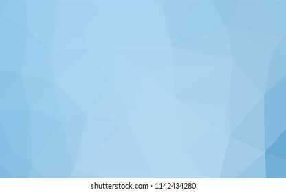 Light BLUE vector hexagon mosaic texture. Colorful illustration in abstract style with gradient. Triangular pattern for your business design.