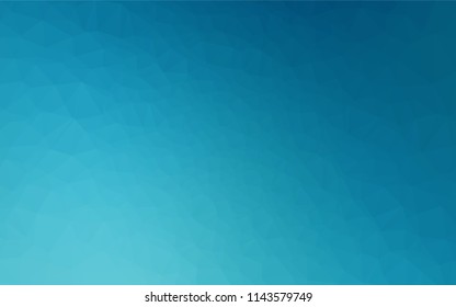 Light BLUE vector hexagon mosaic cover. Geometric illustration in Origami style with gradient.  The completely new template can be used for your brand book.