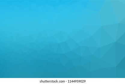 Light BLUE vector hexagon mosaic cover. Modern geometrical abstract illustration with gradient. The best triangular design for your business.