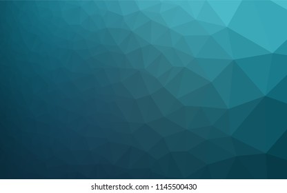 Light BLUE vector hexagon mosaic template. Creative geometric illustration in Origami style with gradient. The polygonal design can be used for your web site.