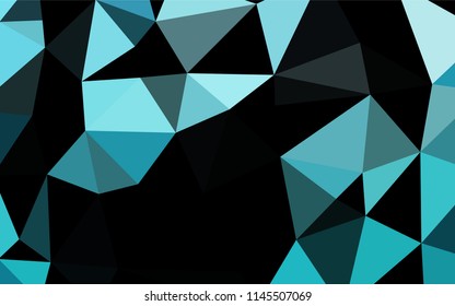 Light BLUE vector hexagon mosaic template. Modern geometrical abstract illustration with gradient. Brand new design for your business.