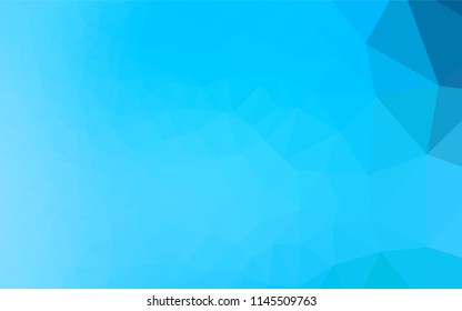 Light BLUE vector hexagon mosaic template. Creative illustration in halftone style with gradient. The elegant pattern can be used as part of a brand book.