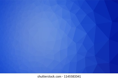 Light BLUE vector hexagon mosaic cover. Glitter abstract illustration with an elegant design. The polygonal design can be used for your web site.