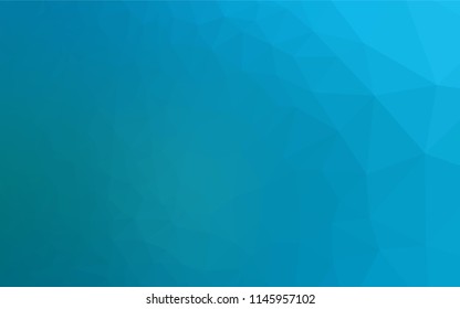 Light BLUE vector hexagon mosaic texture. Triangular geometric sample with gradient.  Brand new style for your business design.