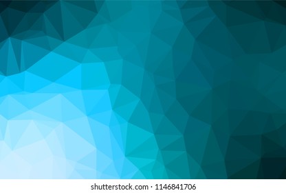 Light BLUE vector hexagon mosaic cover. A completely new color illustration in a vague style. A completely new design for your business.