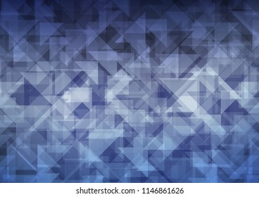 Light BLUE vector hexagon mosaic triangle mosaic. Colorful illustration in abstract style with gradient. Brand new style for your business design.