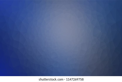 Light BLUE vector hexagon mosaic template. Shining illustration, which consist of triangles. A new texture for your design.