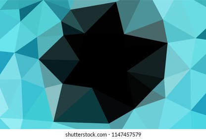 Light BLUE vector hexagon mosaic template. Colorful illustration in abstract style with gradient. Brand new design for your business.