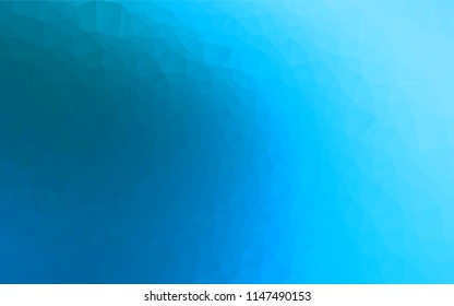 Light BLUE vector hexagon mosaic template. Geometric illustration in Origami style with gradient.  A completely new template for your business design.