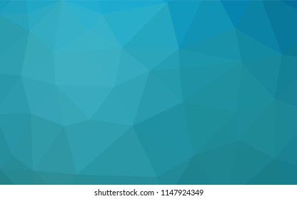 Light BLUE vector hexagon mosaic cover. Colorful abstract illustration with gradient. Triangular pattern for your business design.