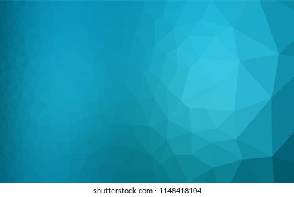 Light BLUE vector hexagon mosaic cover. Creative illustration in halftone style with gradient. The elegant pattern can be used as part of a brand book.