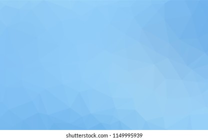 Light BLUE vector hexagon mosaic template. A completely new color illustration in a vague style. Brand new style for your business design.