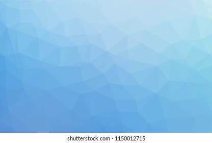 Light BLUE vector hexagon mosaic template. An elegant bright illustration with gradient. The completely new template can be used for your brand book.