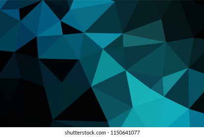 Light BLUE vector hexagon mosaic template. A sample with polygonal shapes. A completely new design for your business.