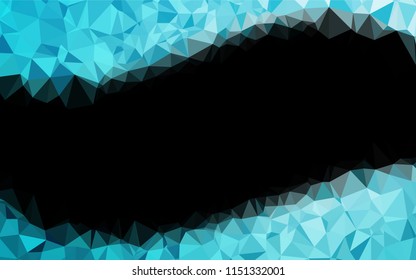Light BLUE vector hexagon mosaic cover. Shining illustration, which consist of triangles. The completely new template can be used for your brand book.