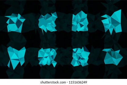Light BLUE vector hexagon mosaic cover. Colorful illustration in abstract style with gradient. Brand new style for your business design.