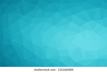 Light BLUE vector hexagon mosaic template. Creative geometric illustration in Origami style with gradient. The template can be used as a background for cell phones.