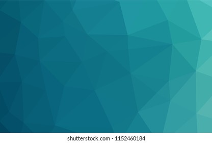 Light BLUE vector hexagon mosaic cover. An elegant bright illustration with gradient. The best triangular design for your business.