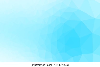 Light BLUE vector hexagon mosaic cover. A sample with polygonal shapes. The elegant pattern can be used as part of a brand book.
