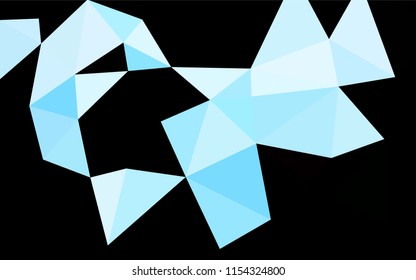 Light BLUE vector hexagon mosaic cover. Glitter abstract illustration with an elegant design. The completely new template can be used for your brand book.