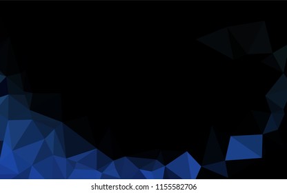Light BLUE vector hexagon mosaic template. Creative illustration in halftone style with gradient. The best triangular design for your business.