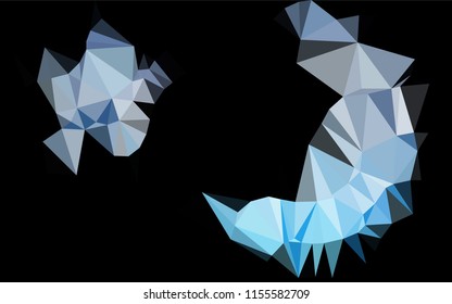 Light BLUE vector hexagon mosaic texture. Shining illustration, which consist of triangles. The polygonal design can be used for your web site.