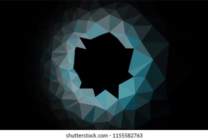 Light BLUE vector hexagon mosaic template. A completely new color illustration in a vague style. Brand new design for your business.