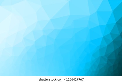 Light BLUE vector hexagon mosaic template. A completely new color illustration in a vague style. The elegant pattern can be used as part of a brand book.