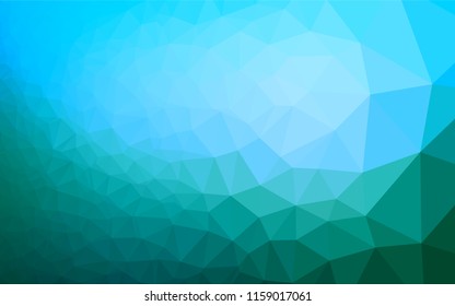 Light BLUE vector hexagon mosaic template. A completely new color illustration in a vague style. The template can be used as a background for cell phones.