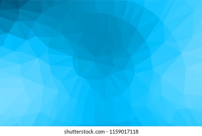 Light BLUE vector hexagon mosaic template. Colorful abstract illustration with gradient. The textured pattern can be used for background.