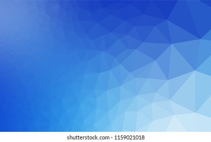 Light BLUE vector hexagon mosaic cover. Colorful illustration in abstract style with gradient. The polygonal design can be used for your web site.