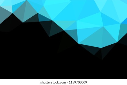 Light BLUE vector hexagon mosaic texture. Creative illustration in halftone style with gradient. A new texture for your design.