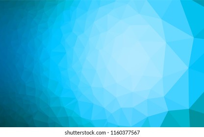 Light BLUE vector hexagon mosaic cover. Modern geometrical abstract illustration with gradient. Brand new style for your business design.