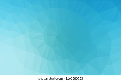 Light BLUE vector hexagon mosaic texture. Colorful abstract illustration with gradient. The best triangular design for your business.