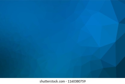 Light BLUE vector hexagon mosaic texture. Creative geometric illustration in Origami style with gradient. A completely new template for your business design.