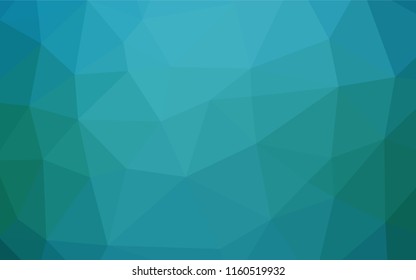 Light BLUE vector hexagon mosaic template. A completely new color illustration in a vague style. A completely new design for your business.