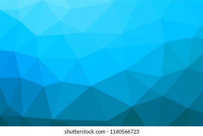 Light BLUE vector hexagon mosaic template. Creative illustration in halftone style with gradient. The polygonal design can be used for your web site.