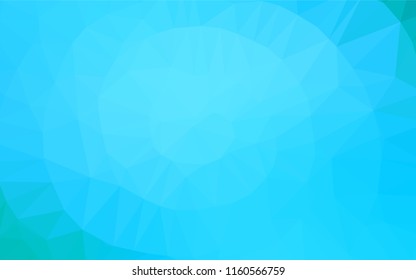 Light BLUE vector hexagon mosaic cover. Creative illustration in halftone style with gradient. A completely new design for your business.
