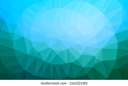 Light BLUE vector hexagon mosaic cover. Brand new colored illustration in blurry style with gradient. A new texture for your design.