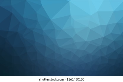 Light BLUE vector hexagon mosaic cover. Creative illustration in halftone style with gradient. The best triangular design for your business.
