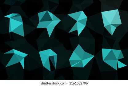 Light BLUE vector hexagon mosaic texture. Colorful abstract illustration with gradient. Triangular pattern for your business design.