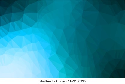 Light BLUE vector hexagon mosaic texture. Creative illustration in halftone style with gradient. A completely new design for your business.