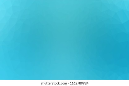 Light BLUE vector hexagon mosaic template. Shining illustration, which consist of triangles. Triangular pattern for your business design.