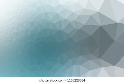 Light BLUE vector hexagon mosaic cover. Geometric illustration in Origami style with gradient.  A completely new template for your business design.
