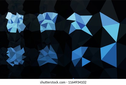 Light BLUE vector hexagon mosaic cover. An elegant bright illustration with gradient. A completely new design for your business.